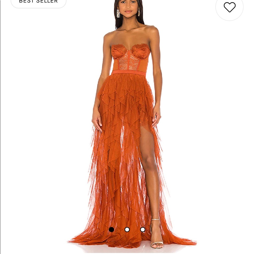 X REVOLVE Bustier Gown in Rust
For Love & Lemons
